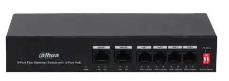 DH-S3006-4ET-36 6-Port Unmanaged Desktop Switch with 4-Port PoE